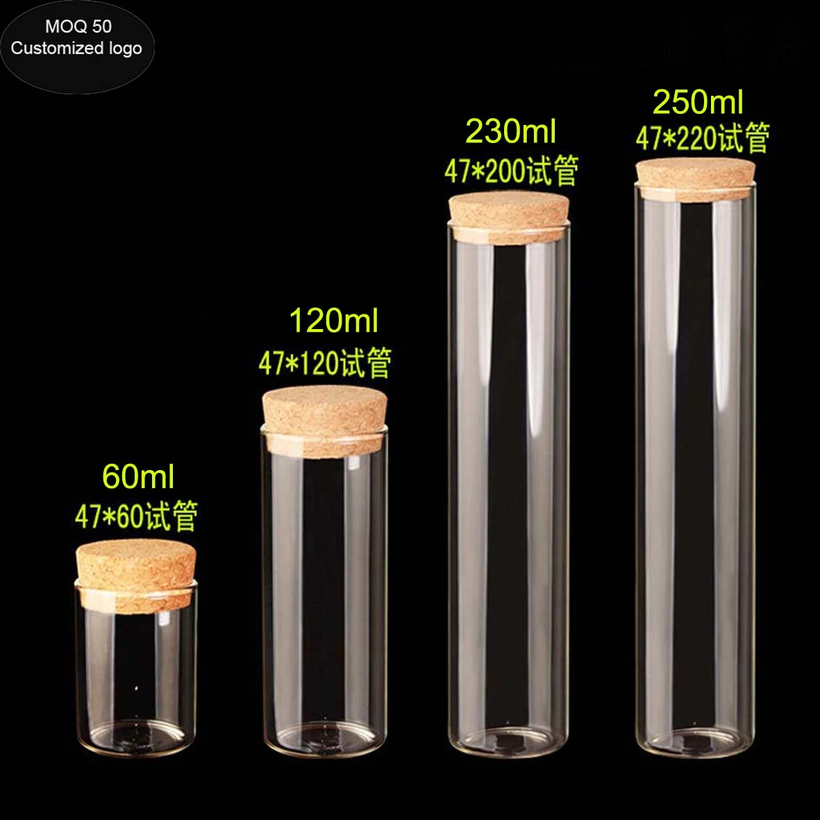 Download Diameter 47mm High Quality 60ml 120ml 230ml 250ml Big Glass Cork Bottle Glass Test Tube With Cork For Tea Candy Flowers Packing Bottle Tube Glass Bottles Tubetube Bottle Aliexpress
