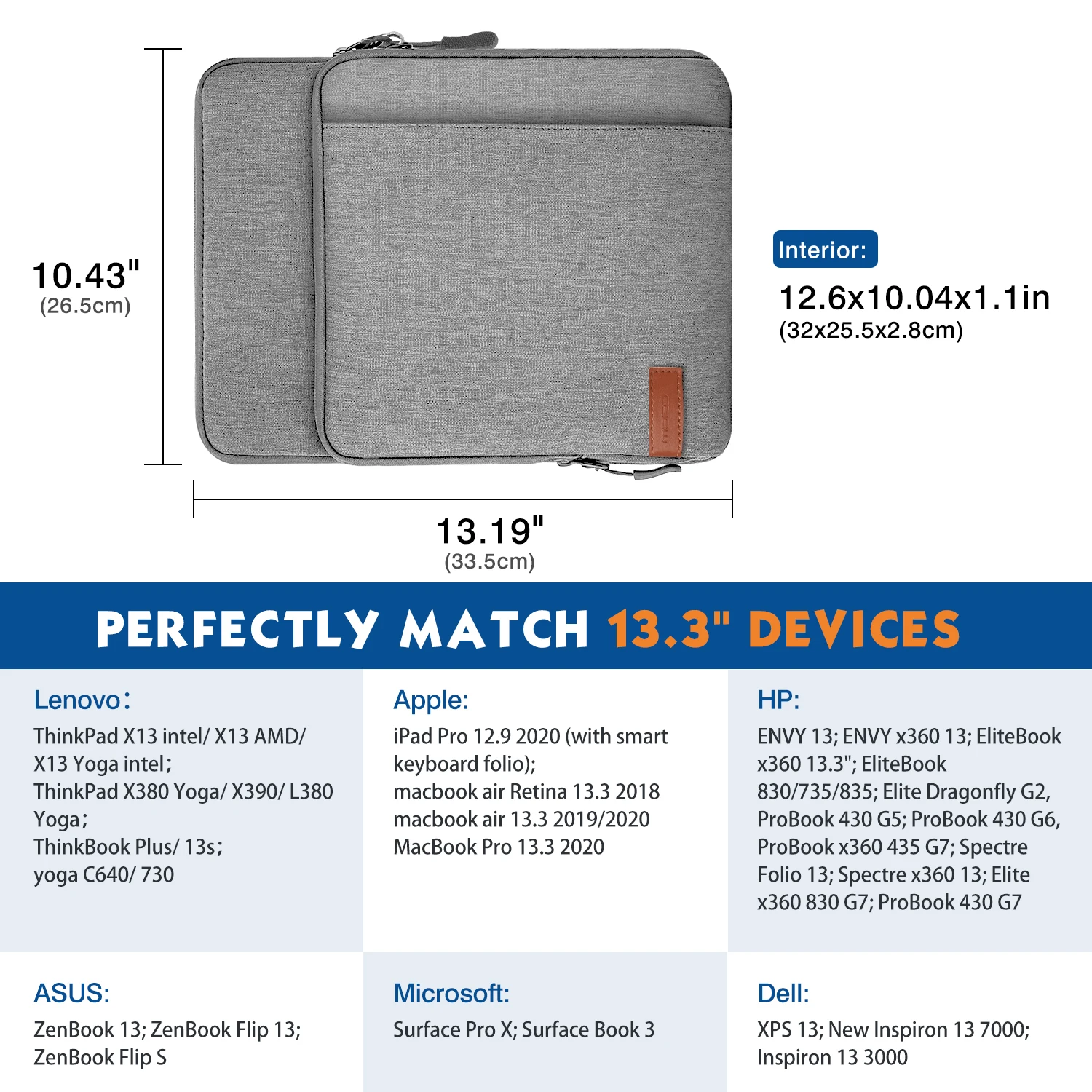 Bolsa de Transporte Case com Bolsos para Macbook Bolsa de Manga para 13.3 Polegada Portátil Manga Retina 13.3 2021 - Pro ar - Imagem 2