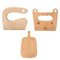 Couteau de cuisine/planche, jouet avec poignée ergonomique, accessoire de jeu de rôle pour enfants, coupe de fruits et légumes 