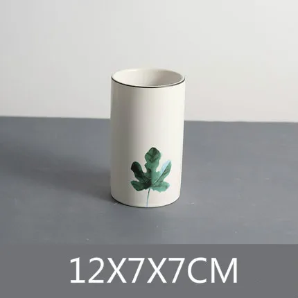 large storage bin B Скандинавский держатель для кистей для макияжа, керамический креативный простой лоток для хранения, держатель для карандашей, Настольная Косметическая подводка для глаз, инструменты для макияжа - Цвет: large storage bin B