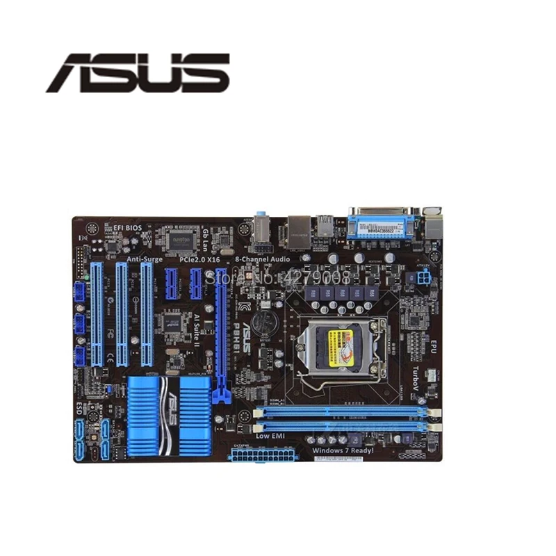 Разъем LGA 1155 для ASUS P8H61 материнская плата настольного компьютера H61 i3 i5 i7 DDR3 16 ГБ б/у