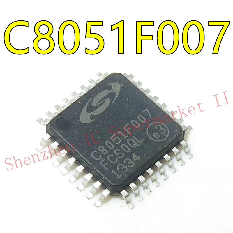 Новый и оригинальный C8051F007 LQFP32 25 MIPS флэш-память 32 КБ 12-разрядный ADC 32-Pin смешанных