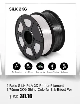 SILK 3D Printer Filament 1KG 1.75MM Suitable For All Types Of FDM3D Printers SILK Texture 3D Printing Materials BELIVEER 3D sunlu pla