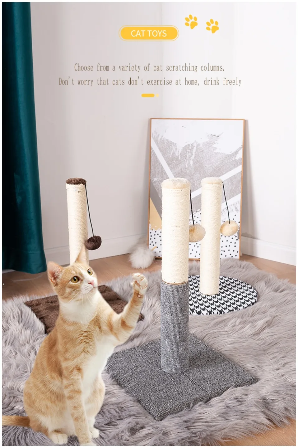 Игрушечная кошка для кошек, Когтеточка для кошек, коврик для кошек, скалолазание, дерево, котенок, многофункциональная мебель для дома, товары для доски для царапин