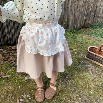 

Dojhonkids Apron Skirts Kids Girls Tutu Skirt Girl Fake-2pcs Casual Short A Skirts Cute Home Spring Summer Children Clothing