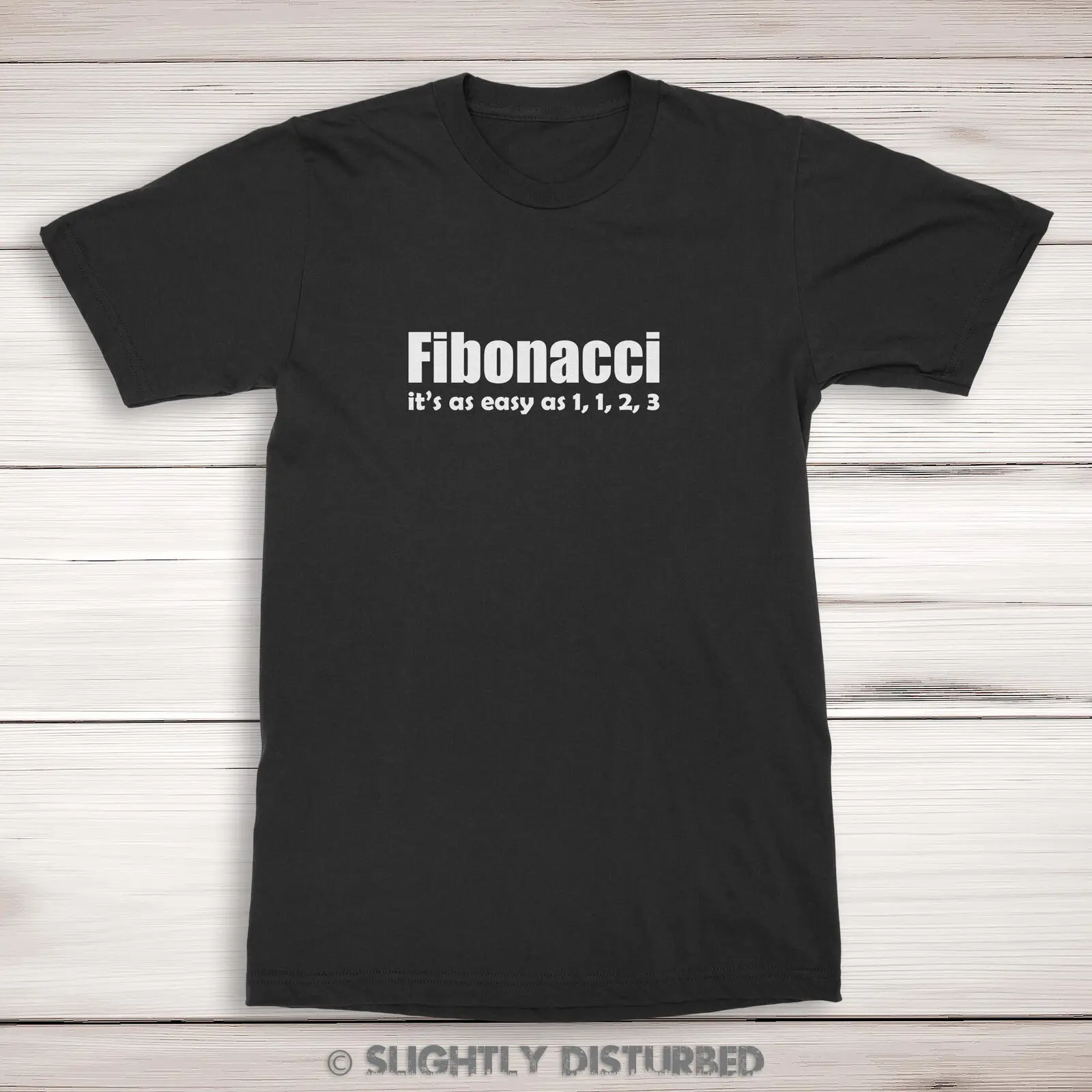 Fibonacci это так легко как 1 2 3 Мужская футболка|Футболки| |