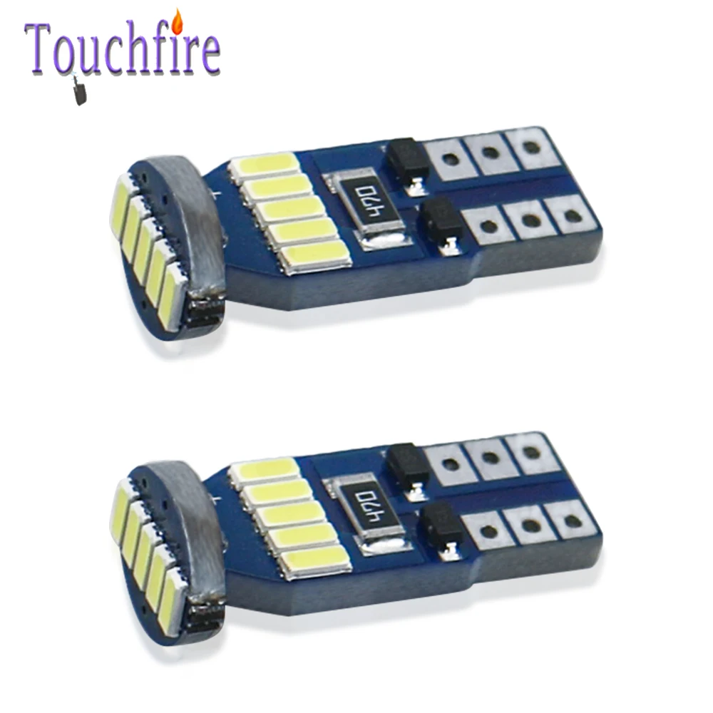 100PCS T10 W5W 4014 15smd LED Car Bulb 168 194 Side Maker Reading License Plate Map Lights Auto Lamp 12V Wholesale Dropshipping