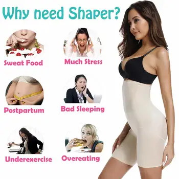 

High Waist Slimming Sexy Body Shapers Safety Shorts Panties Anti Chafing Tummy Control Weight Loss Shapewear Match Corset