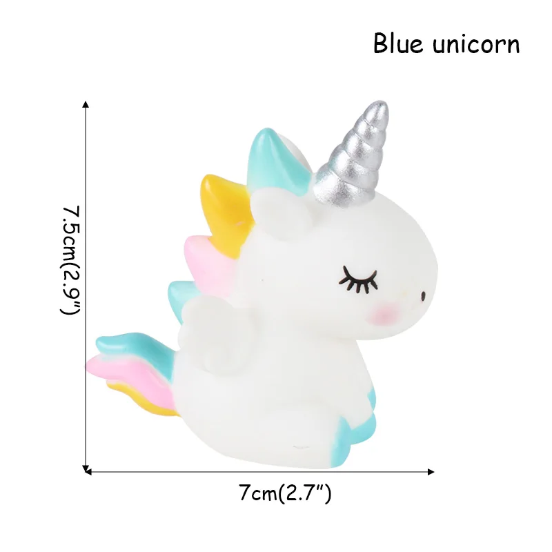 SQUISHY ARCOIRIS CON UNICORNIO 7.5CM PACK 12 UNIDADES