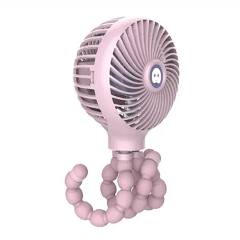

Mini Portable Hanging Octopus Shape Stand Adjustable Handheld USB Charging Fan Cooler for Baby Stroller Student Use