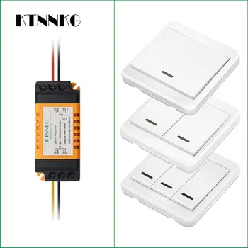

Smart home Default OFF Wireless Light Switch Kit No Wiring Remote Control Timer Receiver for Ceiling Lights 433Mhz 90-250V