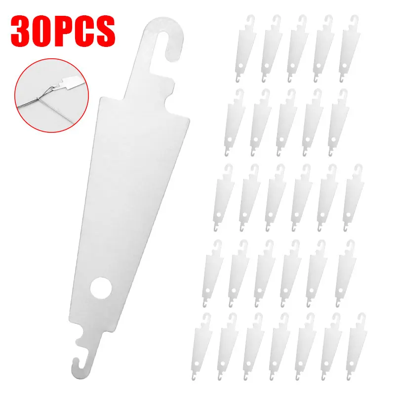 30pcs Stainless Steel Hook Needle Threader Hand Embroidery Cross Stitching Sewing Machine DIY Craft Needlework Set | Дом и сад