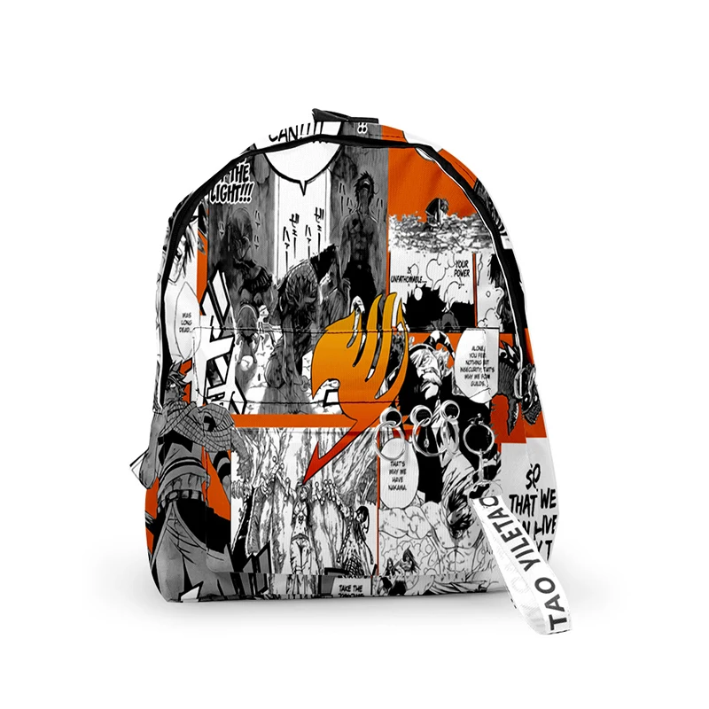 

Japanese Anime 3d Print Fairy Tail Backpacks Men Women School Bags Multi Pocket Travel Bags Teenage Notebook Backpack Nylon Bag