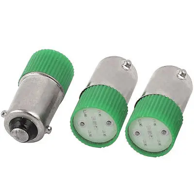 

3 Pcs 10mm Round Head Green LED Bulb Light Signal Indicator Lamp AC 220V/240V 3A