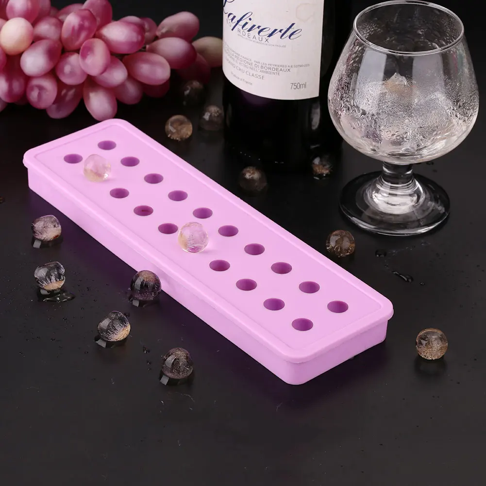 Purple 20 дырочная форма формы для льда формы вечерние силиконовые формы - Цвет: Purple