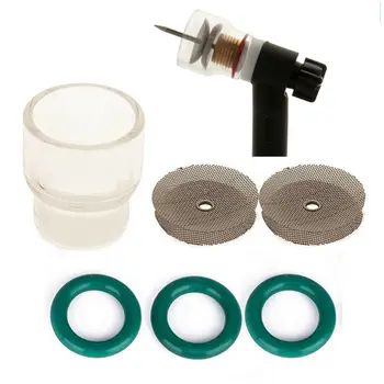 

6 Pieces #12 Glass Pyrex Welding Torch Nozzles For WP-9 WP-17 Kit 1 * #12 Heat-resistant Glass Cup 2 *Stainless Steel Filter