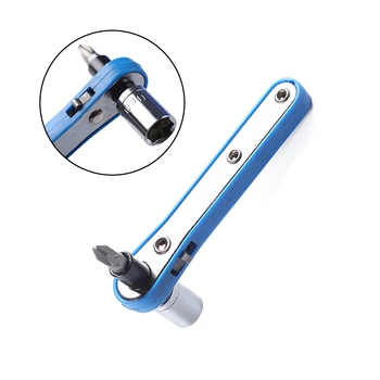 

1 Set Right Angle 1/4 Inch Angled Screwdriver Flexible Swivel Head Flex Ratchet Quick-Release Tooth Round Head Car Reapir Tool
