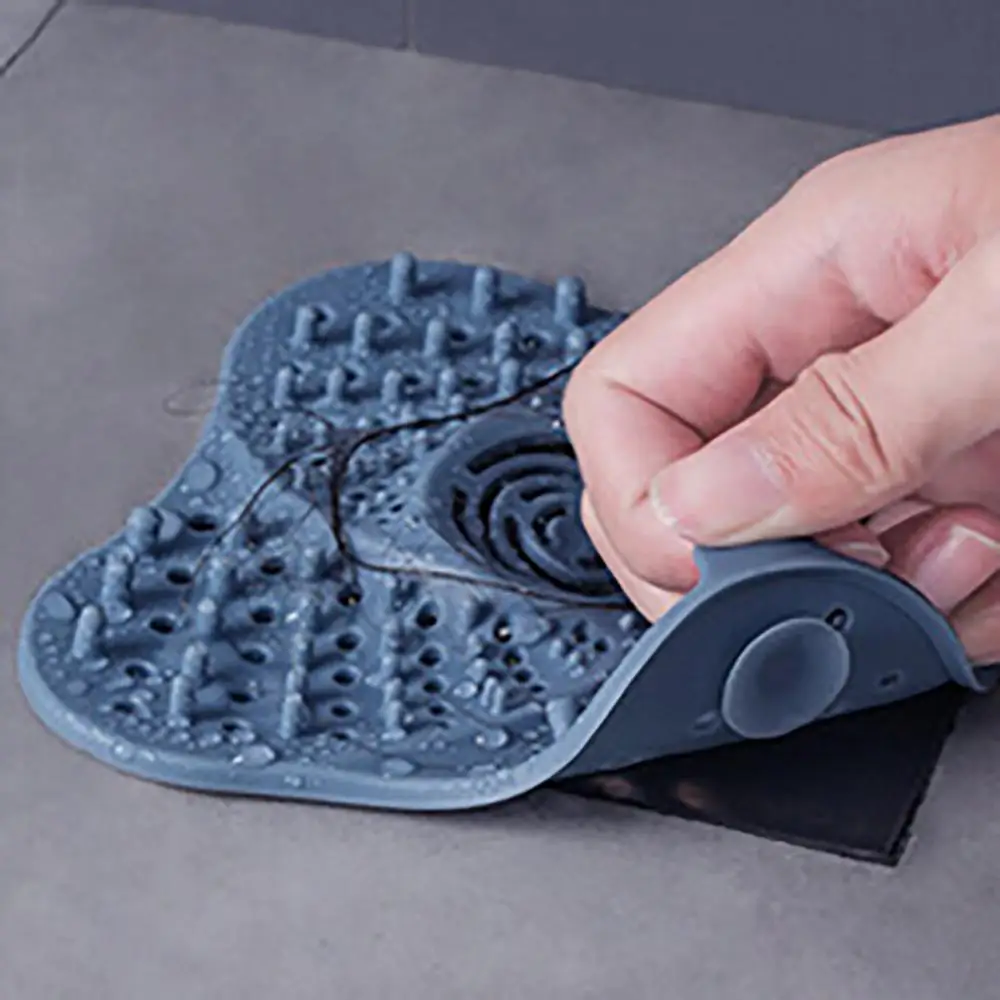 

Family essential Bathroom Accessories Anti-blocking Floor Drain Hair Catcher TPR Sucker Sewer Outfall Strainer Filter CD