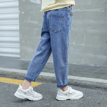 Г. Цветные детские джинсы ковбойский светильник на гусеничном ходу весенне-летние шаровары в Корейском стиле для мужчин и женщин