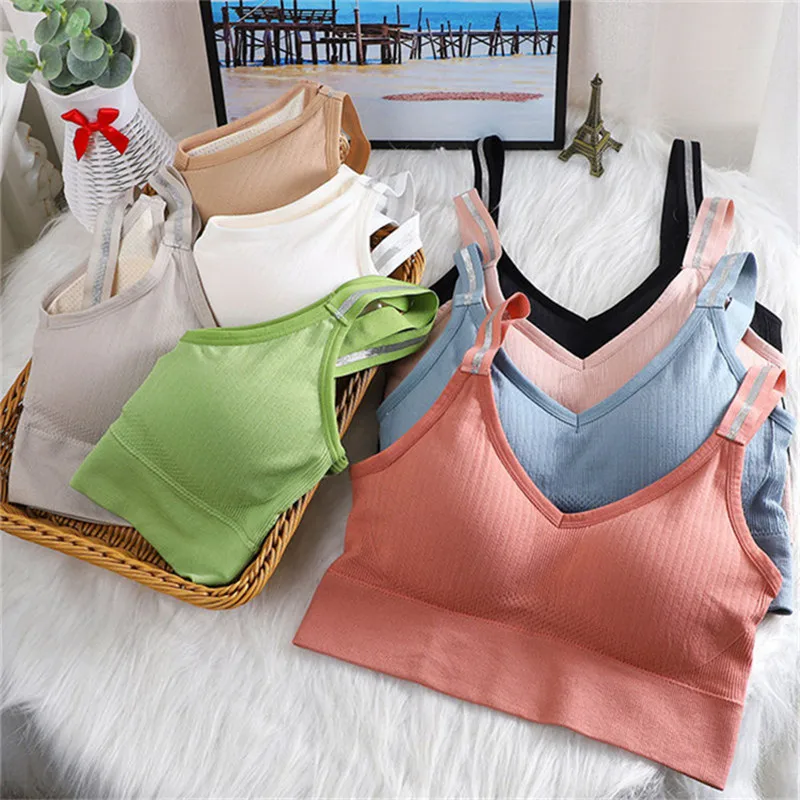 Women Tube Tops Seamless Bra Crop Top Female Wrapped Chest Sexy Lingerie Sports Top Wireless Underwear Low Back
