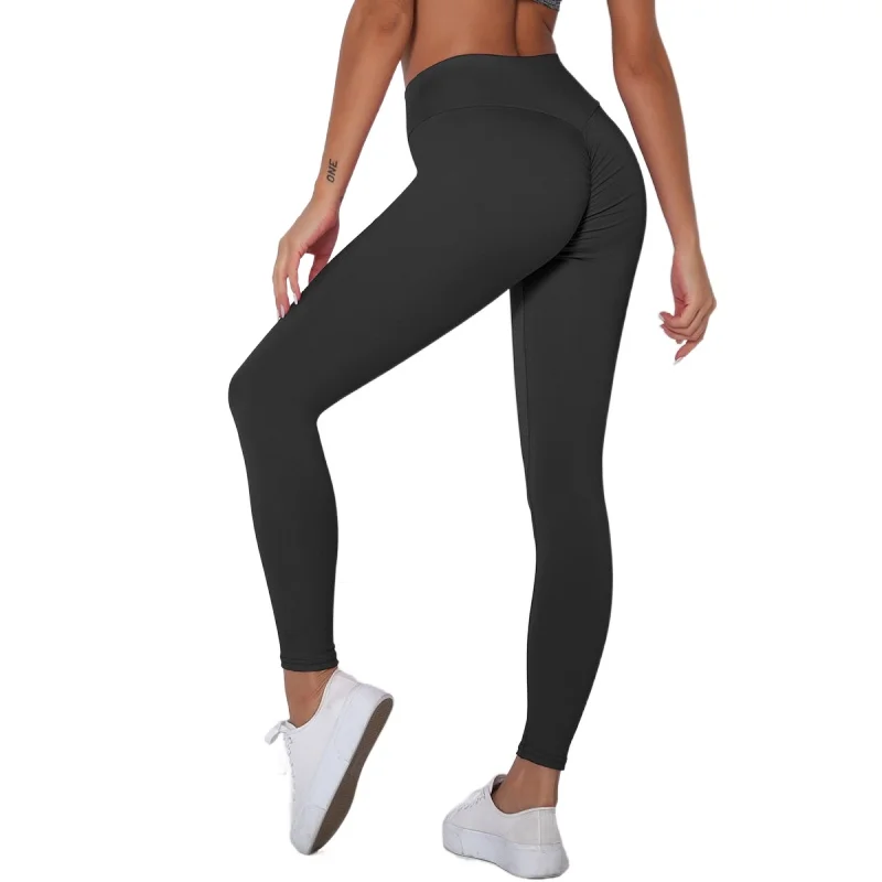 High Waist Fitness Leggings Womens Gym Workout Push Up Trousers Solid Yoga Pants