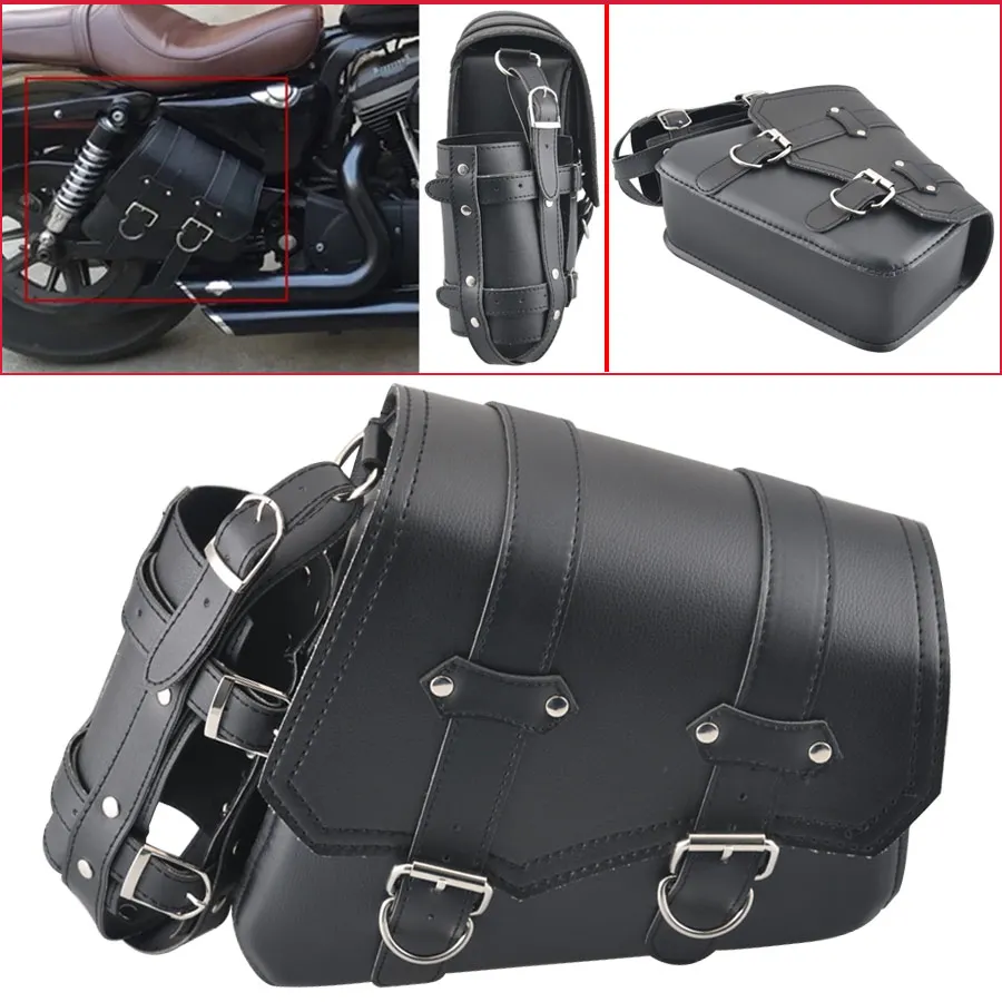 Universal Retro Motorcycle Saddlebag Vintage Tool Luggage Saddle Bag