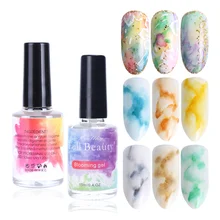 12 флаконов, лак для ногтей, гель с рисунком цветения, лак для ногтей, впитывается, УФ-гель, лак, цветочный эффект, дымчатый лак для нейл-арта, советы LA895-1