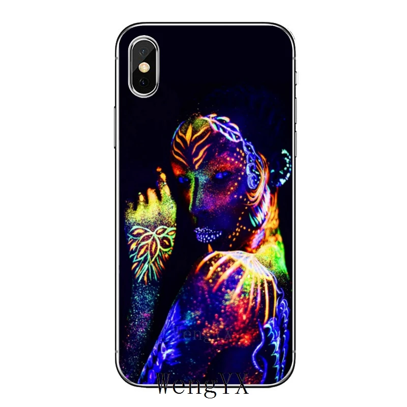 Светится в темноте краска для тела для iPhone 11 pro XR X XS Max 8 7 6s plus SE 5s 5c iPod Touch 5 6 Чехол - Цвет: body-paint-A-01