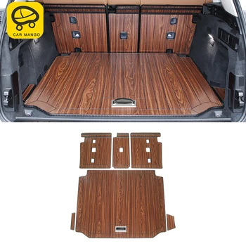

CarManGo Car Rear Trunk Mats Cargo Liner Set Synthetic Wood Tray Wooden Pad Boot Mat Carpets for BMW X5 G05 2018 2019 2020