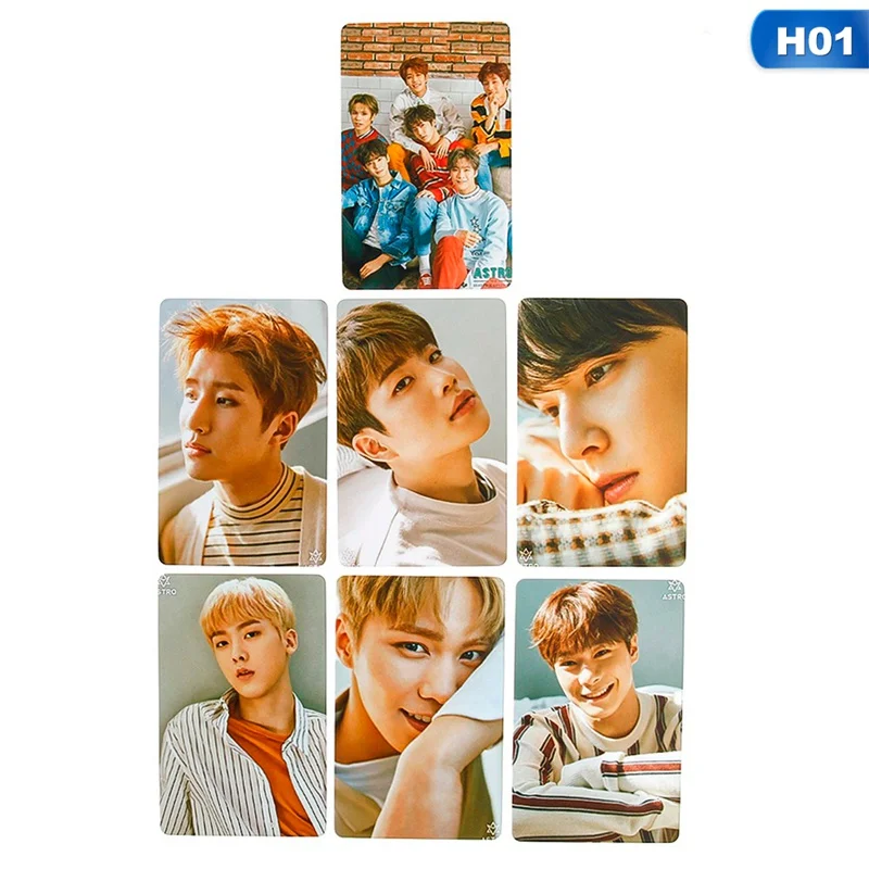1 7 шт./компл. KPOP Astro альбом голубого пламени членов Бумага ЛОМО карта фото Фотокарта вентиляторы коллекция подарков - Цвет: 1