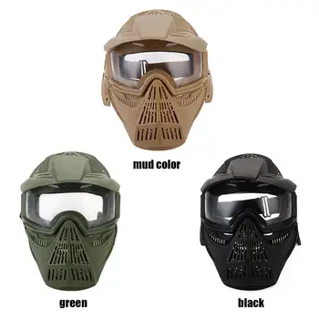 

Cover Neck Cycling Mask Green PC Lens Outdoor Outdoor Full Face Winter Warm Paintball Protective Color Breathable