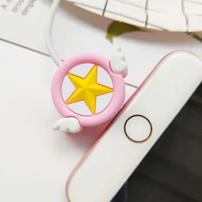 Милый защитный кабель для передачи данных, защитная крышка для кабеля для iPhone, usb-кабель для зарядки для iPhone x - Цвет: star