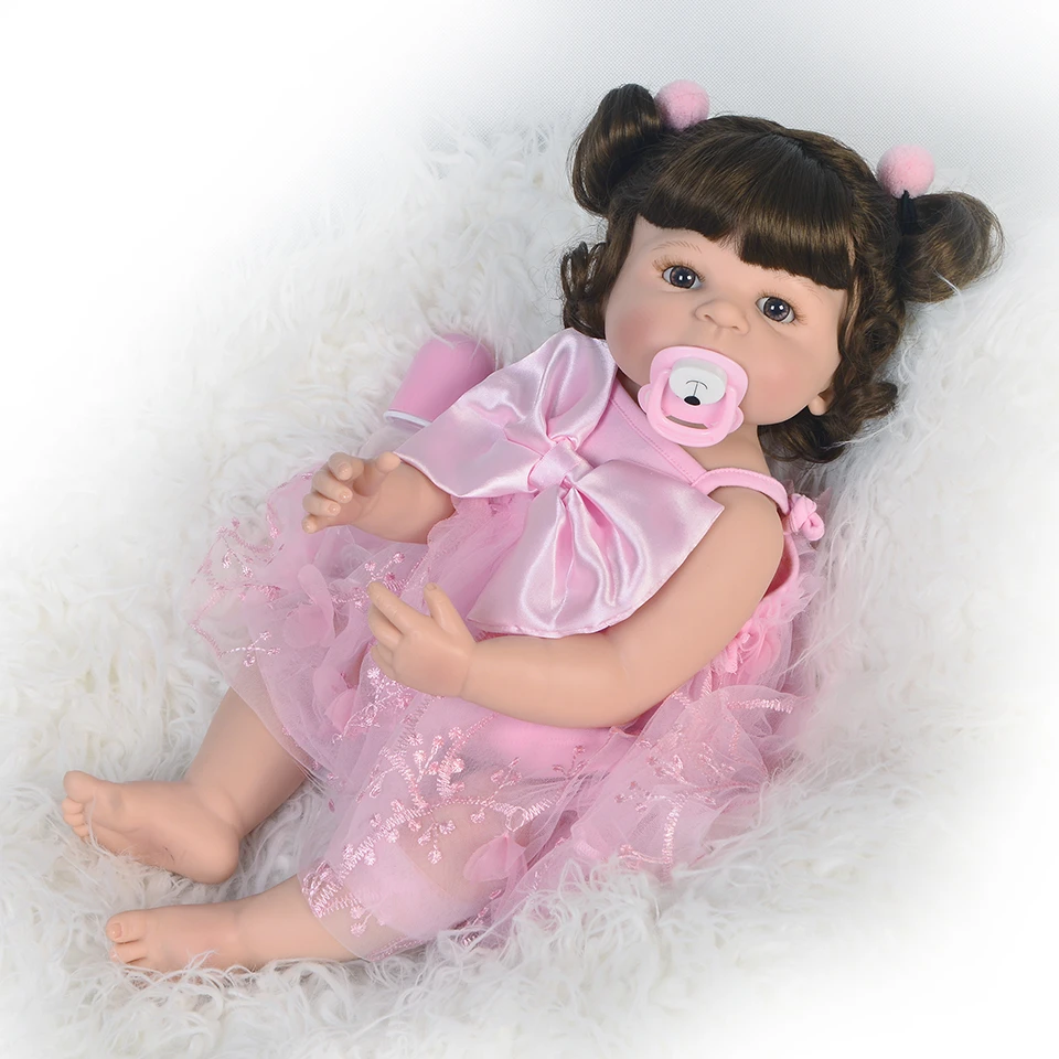 57 см полностью силиконовые куклы Reborn Baby, твердые виниловые куклы bebes Reborn, детские куклы на день рождения, рождественский подарок, куклы для девочек, игрушки для игр