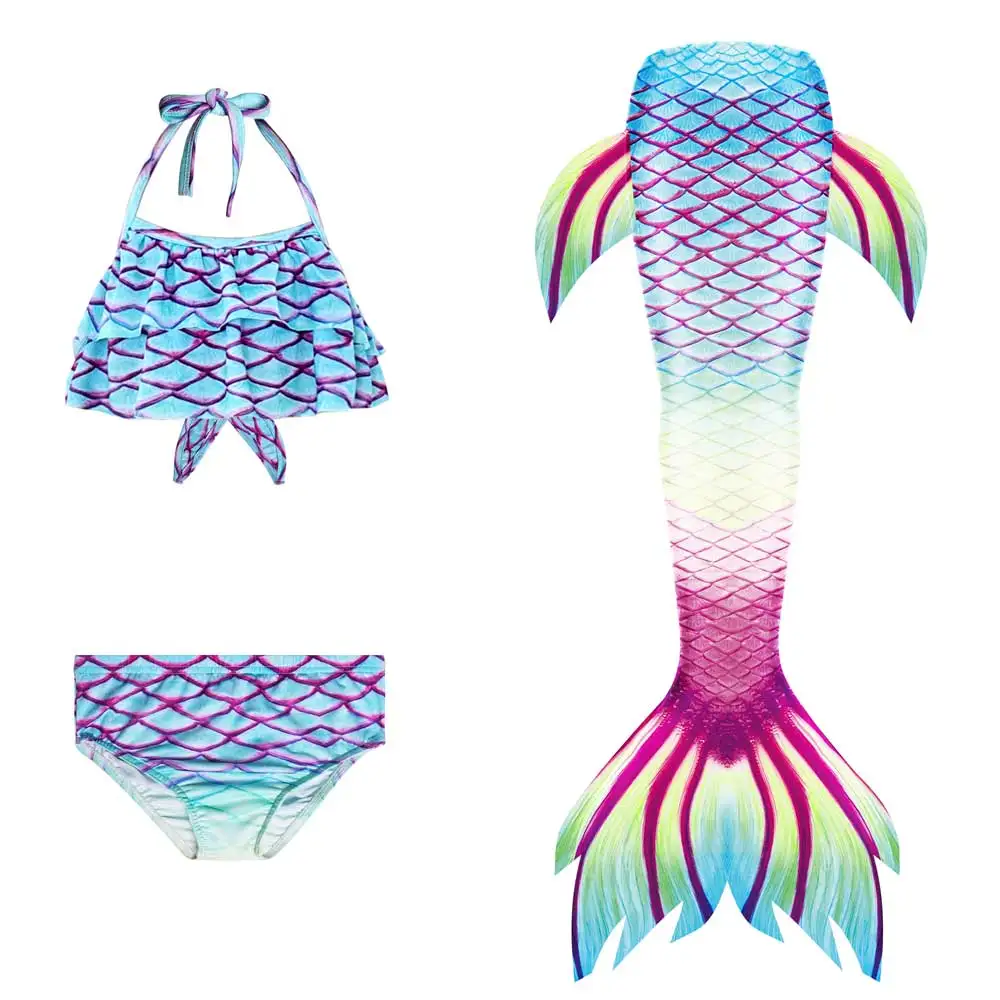 Girls-Walkable-And-Swimmable-Mermaid-Tail-Swimsuit-Cosplay-Costume-Kids-Children-Bikini-And-Sparkle-Mermaid-Swimtail(24)