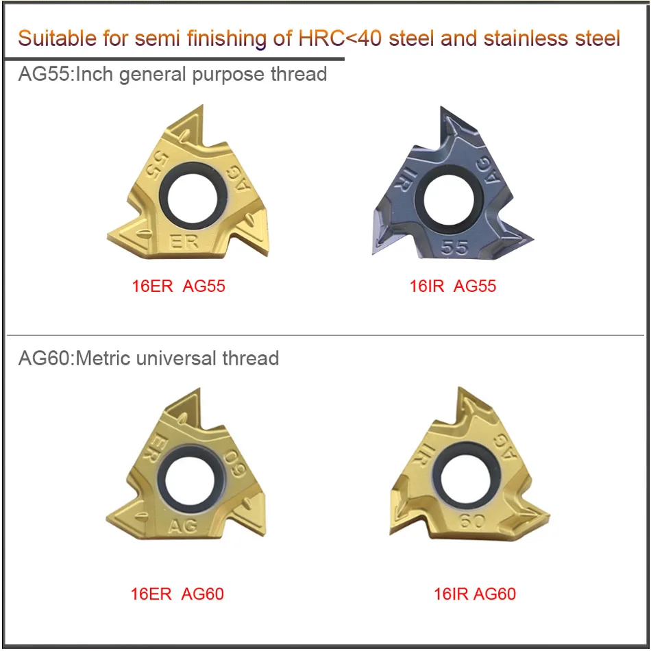 S VP15TF Thread INSERT 16ER AG60 Carbide blade 20pcs 16ER AG60-S MMT16ER AG60