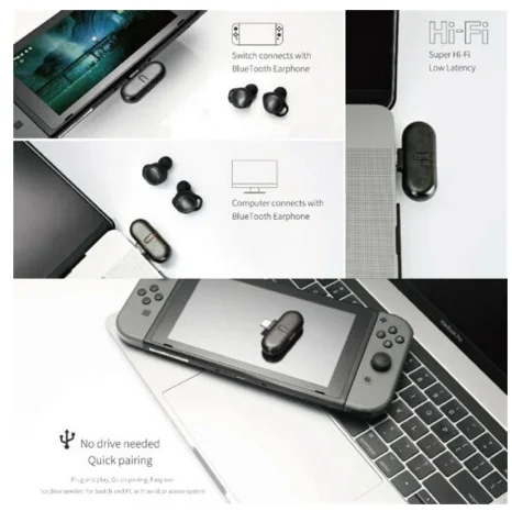 Gulikit Route+ PRO беспроводной CSR Bluetooth 2,1+ EDR type-C USB адаптер аудио передатчик приемопередатчик для nintendo Switch