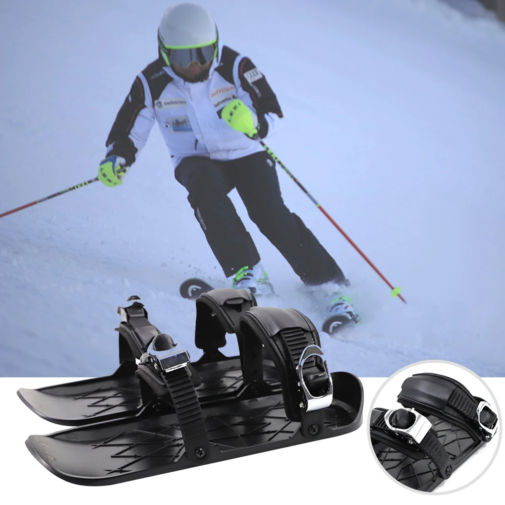 Mini patines de esquí portátiles, patines cortos ajustables, zapatos para nieve _ - AliExpress Mobile
