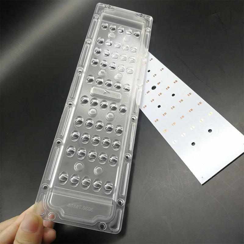 lens gasket with PCB Высококачественный ассиметричный светодиодный уличное светодиодное освещение объектива 50 Вт пластиковое уличное светодиодное освещение объектива - Цвет: lens gasket with PCB