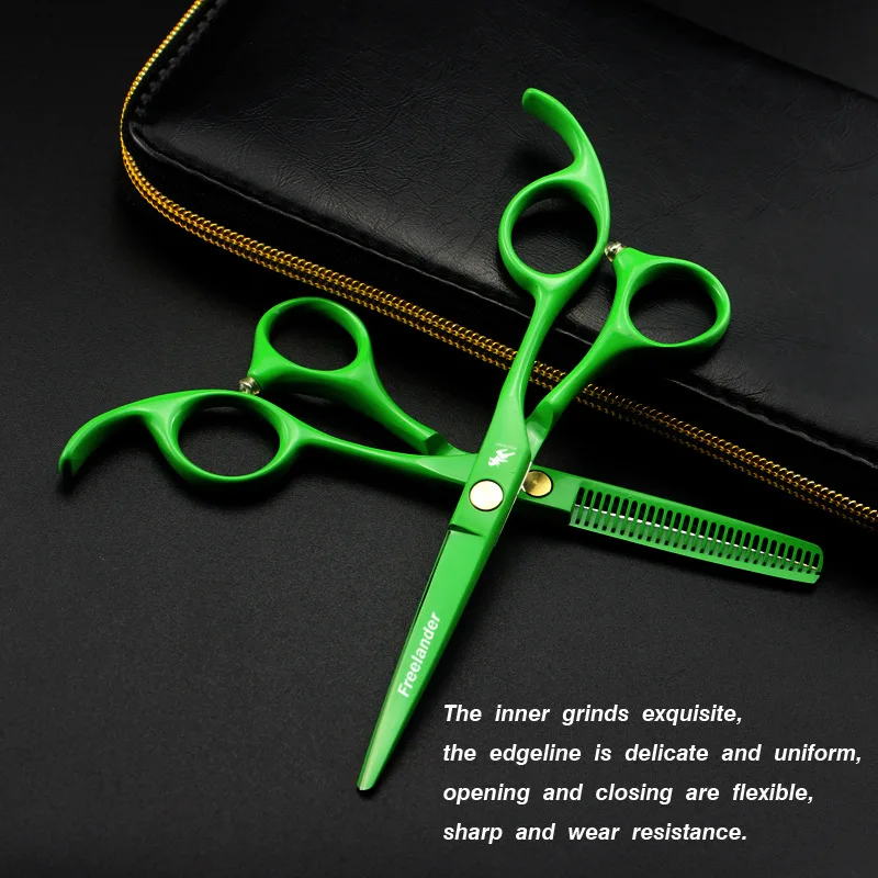 Description Picture 2 of itemProfessional Hair Scissors Cutting Barber green 5.5 Inch Hair Scissor Salon Scisors Thinning Shears Hairdressing Scissors