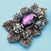 Wuli&baby Purple Crystal Palace Style Flower Brooches For Women Rhinestone Party Office Brooch Pins Gifts ► Photo 3/3