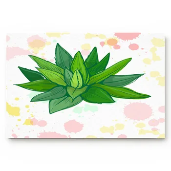 

Fresh Summer Tropical Green Leaves Bathroom Non-slip Doormat Bathroom Accessories Living Room Kitchen Doormat