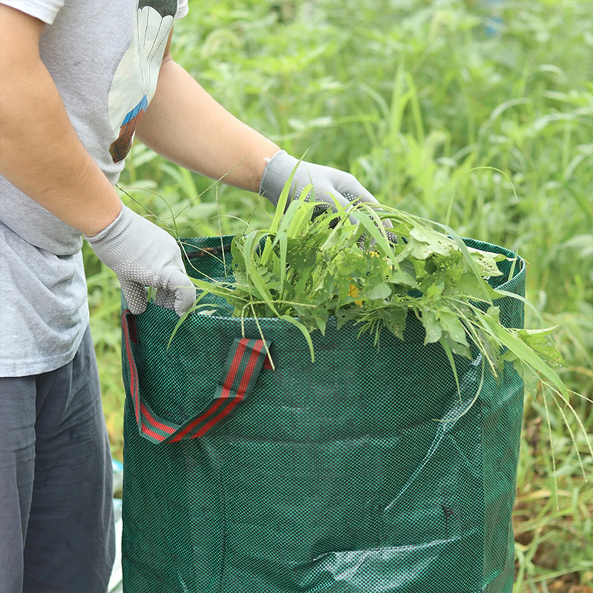 Garden Waste Bag Garden Waste Bag Large Capacity Garden Bag Reusable Waterproof Storage Collection Container For Yard Leaf 120/272/300/400/500ML