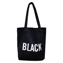 Tote Bag Fashion Women Canvas Printing Letter Shoulder Bags Large Capacity Shopping Bag Bolsas Ecologicas Reutilizables