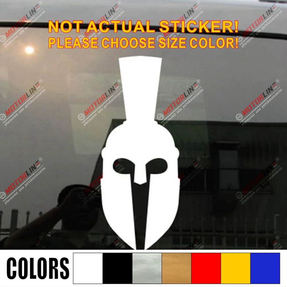 Spartan Mask Sparta Decal Sticker Car Vinyl pick size color Molon Labe