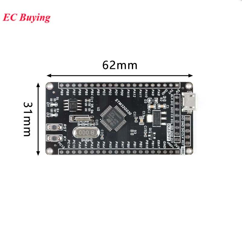 Мини-плата для разработки STM32G030C8T6, G030 MCU M0 Core STM32 ...