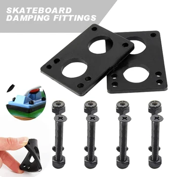 

Skateboard Riser Pad 6mm PU Gaskets & 35mm Bridge Nails for Longboard Dance Board Soft Longboard Shockpads