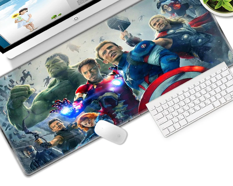 Игровой коврик для мыши размером 40x90 см из фильма «Железный человек», игровой коврик из натурального каучука для геймеров, компьютерный Настольный коврик для CSGO DOTA2, коврик для мыши