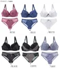 KYLIE PINK Plus Size Bra Panties Suits Underwear Sets Women  Adjust Sexy Lace Breathable Thin 3/4 Cup Lingerie Kit Bras Briefs ► Photo 2/6