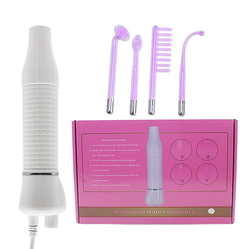 High Frequency Facial Machine Spot Electrode Glass Tube Electro Therapy Beauty Device Acne Remover Skin Care Tightening | Красота и
