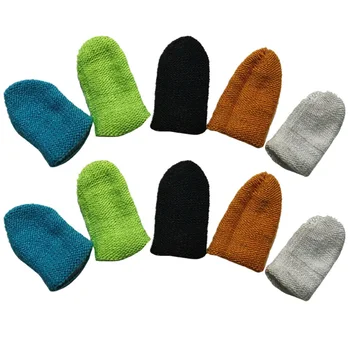 

10pcs Anti Static Finger Sleeve Screen Touch Game Finger Cover Soft Anti-Sweat Fingers Protector for Men Women (Random Color)